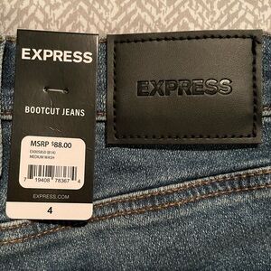 Express Bootcut Jeans, Size 4